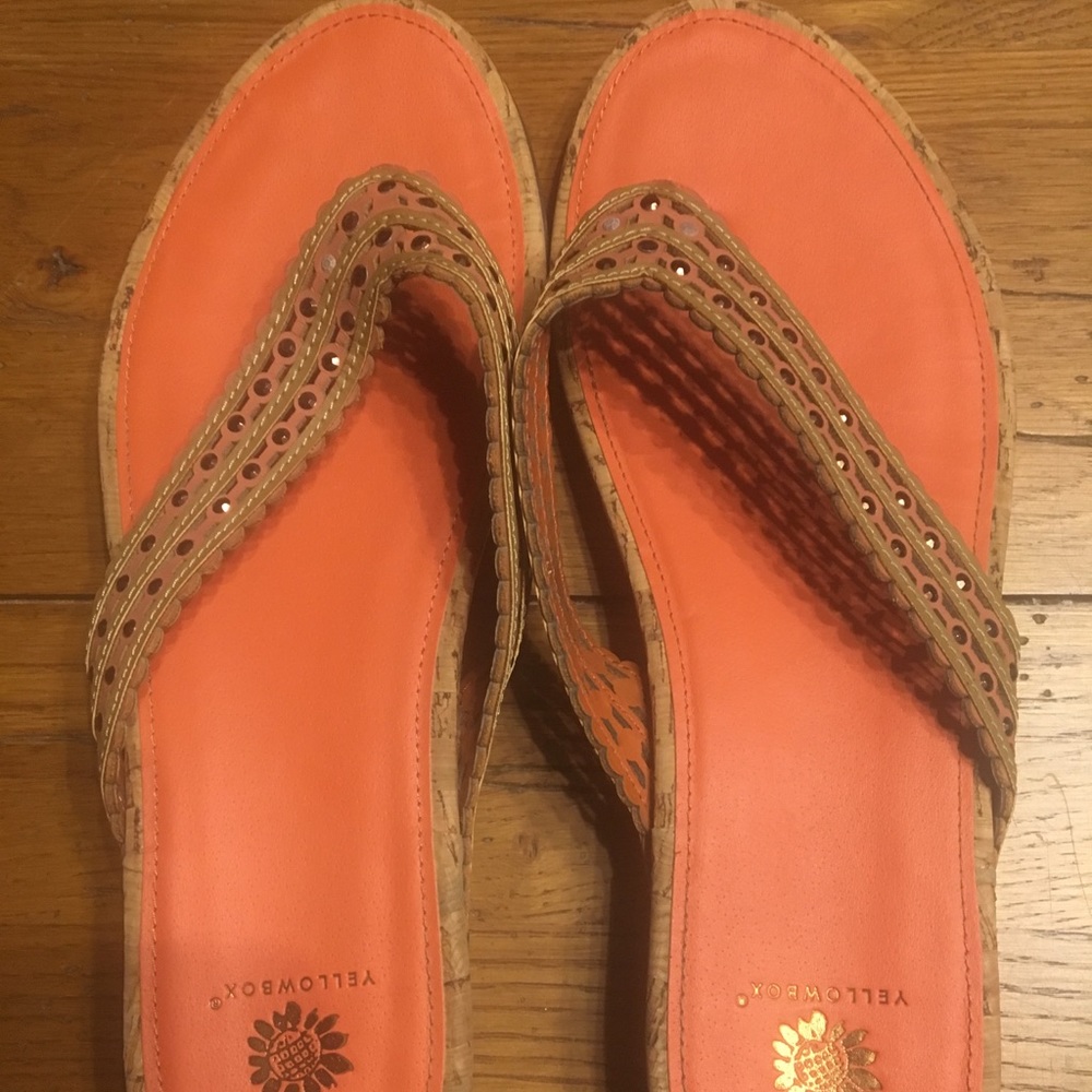 Orange Yellow Box Sandals